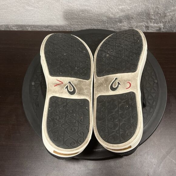 Olukai Pehuea Shoes Women Sz 10 Black Mesh Loafers Slip On Casual Sneakers - Picture 8 of 10